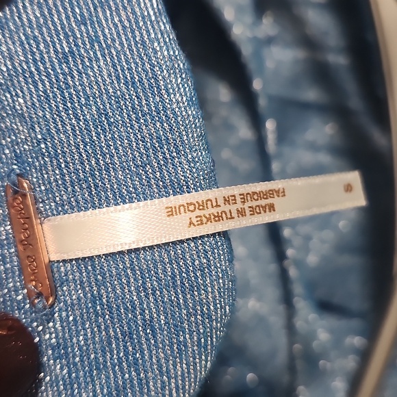 Free People Womens Pleated Love Metallic Mini Dress Small - Picture 7 of 10